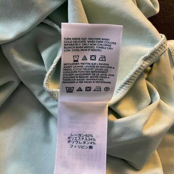 Lands' End Pale Green Square Neck Sleeveless Casual Knee Length Dress Size 2X - Picture 7 of 9